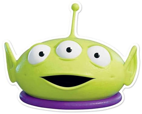 STAR CUTOUTS SM93 Little Green Man Fun Face Mask for Children for Birthdays, Fans & Disney Toy Story Parties Talking Point, Multicolour