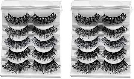 10 paia di ciglia finte finte 3D, look naturale, ciglia sottili e morbide, ciglia finte, ciglia finte, riutilizzabili