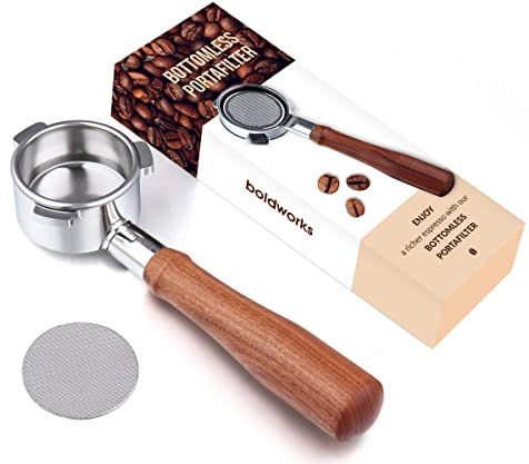 54 mm bottenlös filterfilterhållare espressofilterhållare 54 mm naken filterkorg handtag puckfilter passar 54 mm Breville espressomaskin filterhållare för Breville bottenlös filterhållare 54 mm
