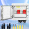 Warmfay Überspannungsschutz PV Solar Blitzschutz 1000V DC 20-40KA T2, PV Anschlusskasten 2 String 8 Module(2 In 2 Out) für PV Anlage Photovoltaik IP65 Wasserdichtes