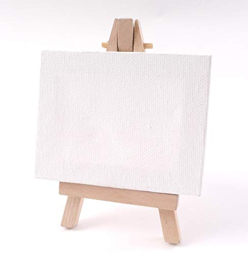 CB Home & Style Mini-Leinwände 45 Stück Keilrahmen mit Staffelei Namenschild Hochzeit Tisch Staffelei