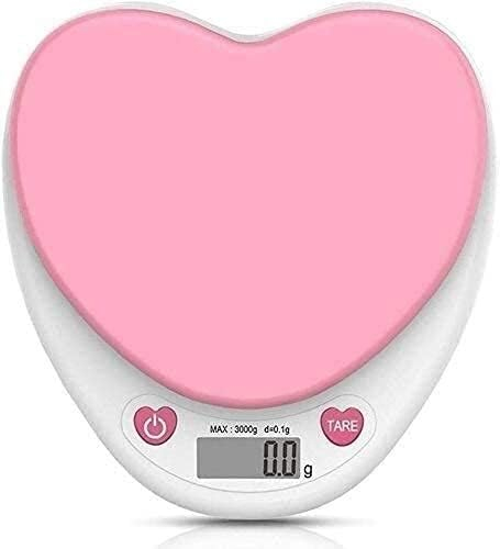CRBUDY Bilancia Elettronica da Cucina, Bilancia Digitale, Bilancia da Cucina Digitale con Display, Bilancia da Forno, Portatile (Colore: Rosa, Dimensioni: 5 kg/1 g) (Rosa 3 kg/