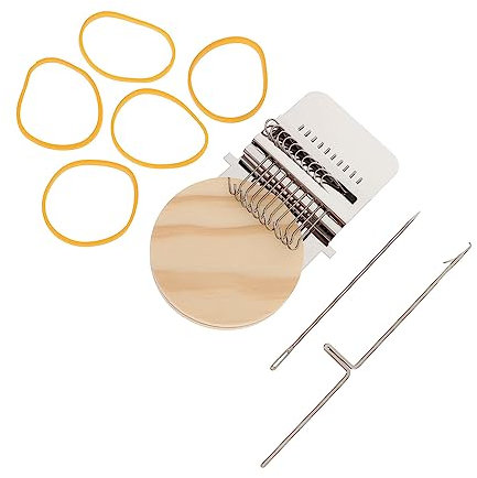 SEWACC Mini Strickmaschine Holz Diy Webstuhl Gobelin Werkzeug Für Kleidung Handarbeiten Strickwerkzeug Weben Maschine Webspielzeug