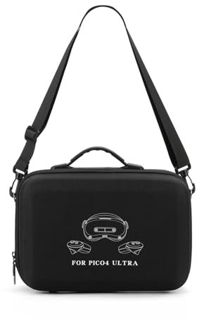Bolsa para Pico 4 Ultra, VR Bolsa Organizadora de Hombro, Resistente a los Choques Bolsa de Protección Crossbody Accesorios (Negro)
