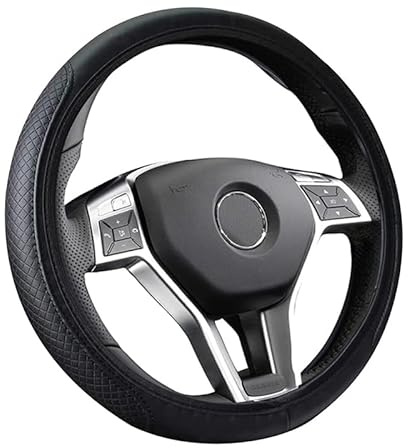 VAZCAN® Funda Volante Coche - Ajuste, Agarre Antideslizante, Suave y Cómodo al Tacto, Material Resistente y Duradero, Fácil de Instalar, Amplia Compatibilidad con Múltiples Modelos de Coche.