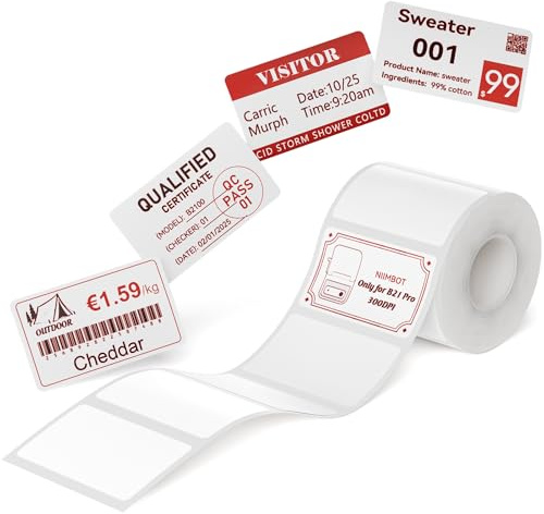 NIIMBOT B1Pro/B2Pro/B21 Pro Etiquettes autocollantes pour thé, cadeaux, boulangerie, supermarché et prix