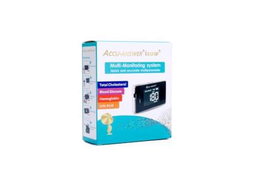 Accu-Answer Blood Cholesterol Monitor Kit, Total Cholesterol Test Kit, 4 in1 Meter System Kit, CE Approved