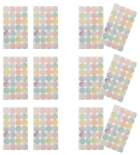 PACKOVE Pegatinas de Refuerzo para Agujeros Redondos, 16 Hojas Adhesivas para Proteger y Reparar Papel Perforado, Etiquetas Autoadhesivas para Anillas de Carpeta, Uso Escolar, Oficina