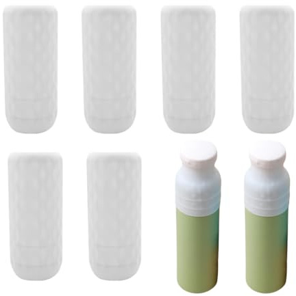 6 Pièces Protège-Bouteilles de Voyage en Silicone, Manchons Étanches et Anti-Fuite Réutilisables, Idéal pour les Voyageurs