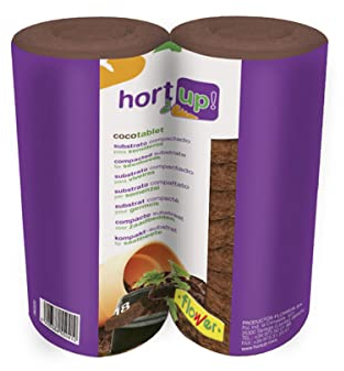 Pastillas de Sustrato Compactado Flower | 100% Natural | Ideal para Enraizar y Germinar | Aireación y Esponjosidad | Biodegradable, Sin Color, 4x4x18 cm