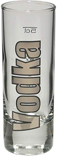 Glasveredlung Schmitz Eisboden 6 cl Stamper mit Platindekor Vodka und Füllstrich 4 + 5 cl (12 Stück)