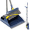 Set di Paletta e Spazzola con Manico Lungo, Masthome Scopa e Paletta Verticale con Denti a Pettine, Set Scopino e Paletta Salvaspazio per Pulizia di Casa, Cucina, Ufficio (Blu Navy)