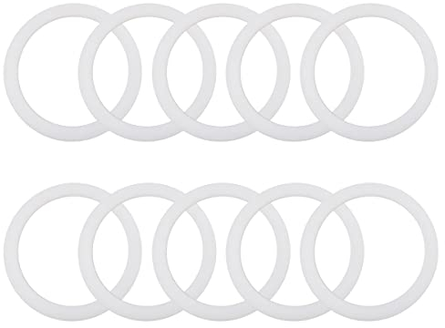 WANGCL 10 Stück Mokka-Topf-Dichtung, Ersatz-Silikondichtung für Aluminiumherde, Kaffeekocher für Bialetti 12 Tassen