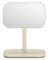 Brabantia - ReNew Espejo con Bandeja de Almacenamiento - Espejo de Baño Ajustable - Rotación de 360 Grados - Base Antideslizante de Silicona - Resistente a la Corrosión - Soft Beige - 20 x 12,6 cm