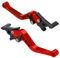 MOCNT 1 Par Palancas Embrague Freno de Motocicleta 22mm Manija de Palanca de Freno 7/8 CNC Aluminio Maneta de Embrague Palanca de Freno de Disco Doble Ajustable Universal Rojo