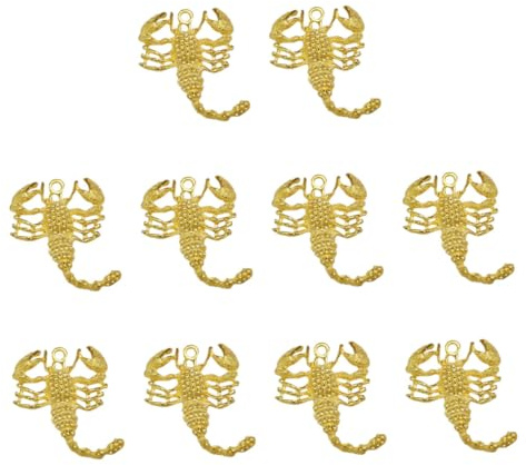 DIYEAH 10 Pezzi Ciondoli Pendenti Scorpione in Lega per Creazione Gioielli Diy, Accessori per Bracciali e Collane, Design Unico e Lavorazione Fina