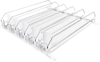 16in-5grids Fridge Drink Dispenser, Large Capacity 5-Compartment Drink Organizer, Multi-Use Beverage Storage for Fridge, Kitchen, Restaurant, Camping, and More