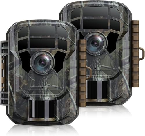 VOOPEAK 2er Wildkamera 2K HD 36MP, Wildkamera mit Bewegungsmelder Nachtsicht, Wildtierkamera Scouting mit 2,0 Zoll LCD Bildschirm 120° Weitwinkel IP66 Wasserdicht für Wildtier Beobachtung