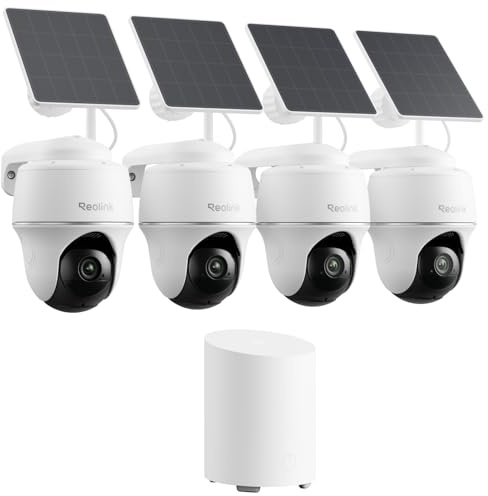 Reolink 3MP Solar Überwachungskamera außen Set, 355°/140° Schwenkbar, 2K WLAN IP Kamera Outdoor, KI-Erkennung, 2,4GHz WiFi, 2-Wege-Audio