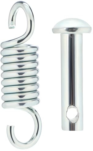 FOMIYES Set 1 Gancio e Molla in Acciaio per Sedia Sospesa da Esterno, Accessori per Altalena da Veranda Perni Resistenti, Kit di Ferramenta per Amaca e Dondolo Capacità Peso Elevata