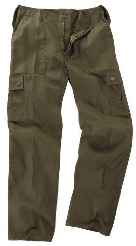Pantaloni cargo con tasche in stile militare, per bambini e ragazzi Olive 13-14 Anni