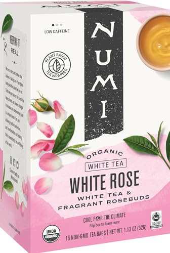 Numi Organic Tea White Rose Tea, 16 ct