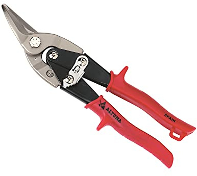 Tijera de Poda a Una Mano Industrial 6820 - Empuñadura Ergonómica - Hoja Recta y Dentada - Corte a la Izquierda - Resistente y Muy Ligera - Tijera de Jardinería Fabricada en Acero Forjado - Altuna