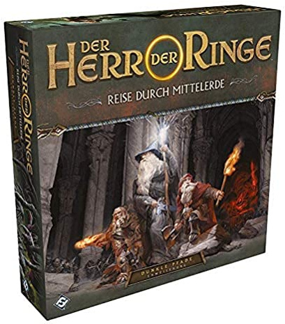 Fantasy Flight Games, Der Herr der Ringe: Reise durch Mittelerde – Dunkle Pfade, Erweiterung, Expertenspiel, Dungeon Crawler, 1-5 Spieler, Ab 14+ Jahren, 60+ Minuten, Deutsch