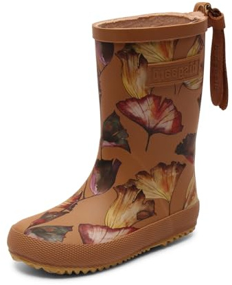 Bisgaard Unisex Kinder Fashion Rain Boot, Camel Flowers, 34 EU