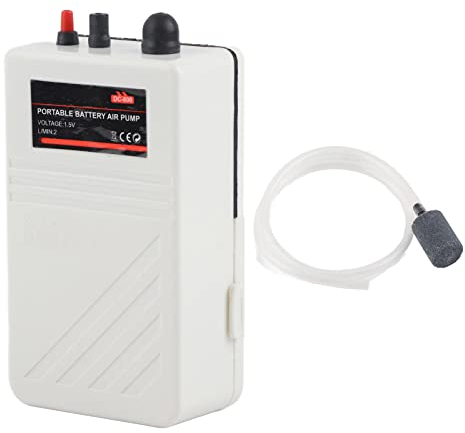 Tiiyee Aquarium Luftpumpe, Aquarien Sauerstoffpumpe Hängende Aquarium Sauerstoffpumpe Pumpe Membranpumpe Aquariumpumpe Mit Ausströmerstein Schläuchen Zubehör