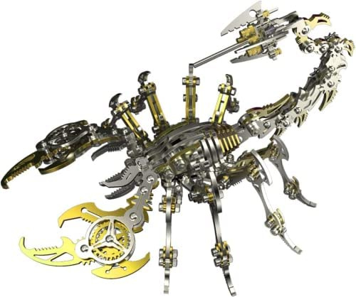 3D Metal Puzzle, 200 Teile Mechanisches Scorpion King 3D Metall Puzzle Modellbausatz, Edelstahl Mechanische Insekten Tier Modell, 3D Puzzle Metall DIY Ornament Geschenk für Jugendliche und Erwachsene