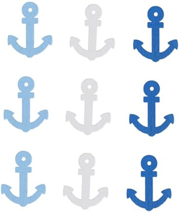 SHINEOFI 100pezzi Ancora Di Legno Per Scrapbooking e Decorazioni Casa Finitura Opaca Per Arredamento Nautico e Progetti Artigianali