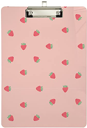 Schönes Acryl-Klemmbrett mit frischem Eukalyptus-Blumenmuster und niedrigem Profil-Clip, A4-Standardgröße, 22,9 x 31,8 cm, Holz-Klemmbrett für Studenten, Büro, Lehrer, Schule, Krankenschwestern