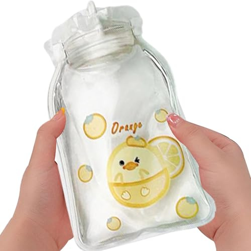 Bolsa de agua caliente de 160 ml, bolsa de agua caliente transparente, bolsa de agua caliente de viaje, bolsa de agua caliente pequeña, bolsa de agua caliente, bolsa de agua caliente portátil, paquete