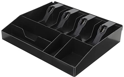 Operitacx Contanti Scomparti Multipli Vassoio Per Registratore Di Cassa Per Conservare Monete Banconote Carte e Oggetti Vari Adatto Per Negozi Uffici e Hotel