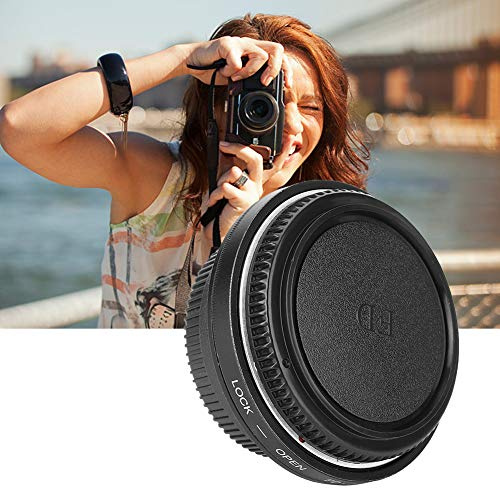 Jectse Adaptateur FD-an Ring de Haute qualité Adaptateur de Lentille en Alliage en Aluminium pour la Mise au Point de la Caméra AI Idéal pour Les Amateurs de Photographie Black Metal 1 PC