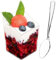 DLux 32 x 90 ml Mini Dessertbecher mit Löffel - Klein Quadratische Schräg Wiederverwendbare Dessertgläser Plastik Kunststoff - Einweg Dessertschalen, Servierschalen, Dessert Gläser Set