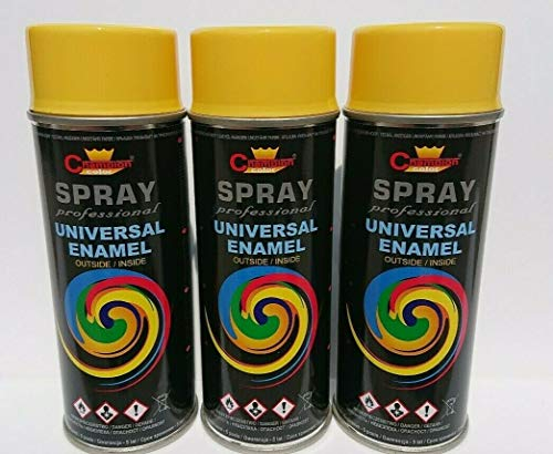 Sprühlack RAL Sprühfarbe Lackspray Spraydose 400ml - RAL 1018-3 Stück