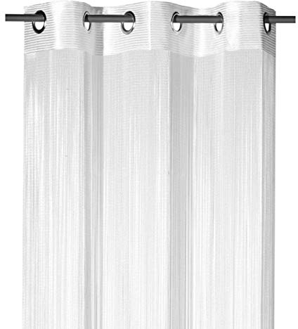 heimtexland ® Fadenstore Fadengardine Fadenvorhang Zuschneidbar Ösen Raumteiler Gardine Vorhang Insektenschutz Türvorhang Ökotex Typ123 Weiß HxB 160x148 cm