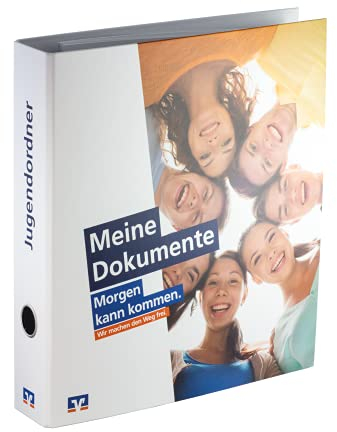 1 x Volksbank Jugendordner Kontoauszugsordner Finanzordner Bankordner Ordner Aufbewahrungsordner für Kontoauszüge A4