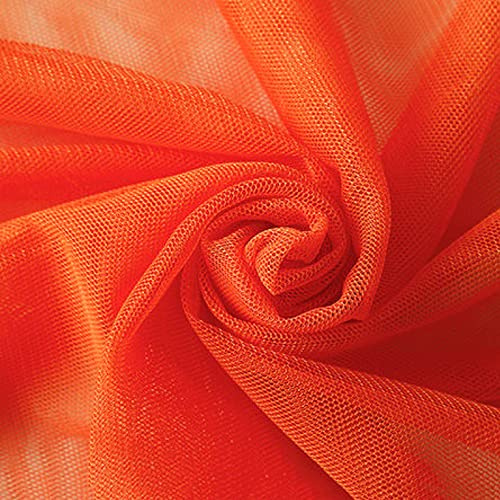 160 cm x 1 m di tulle in tulle, tessuto decorativo per matrimoni, compleanni, Natale, comunione, feste, cucito, veli da sposa, abito da sposa, tutù, gonne regalo, fiocco, arancione