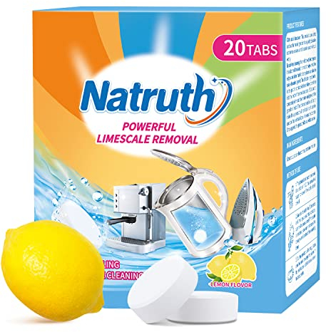 NATRUTH Powerful Limescale Removal, 20 PACKS Kettle Descaler Tablets, Descaler for Coffee Machine,Iron
