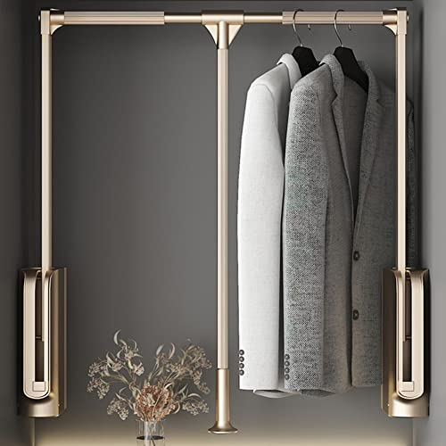 DYK&NX Kleiderlift Schrankbreite, Klappbar Kleiderschranklift,robust Stabil Kleiderstange, 890-1210mm Breite, Für Regulierbar Verchromt Garderobenlift (Size : S)