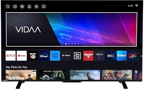 Toshiba 55QV2363DAW 55 Zoll QLED Fernseher/VIDAA Smart TV (4K UHD, HDR Dolby Vision, Triple-Tuner, Bluetooth, Dolby Audio)