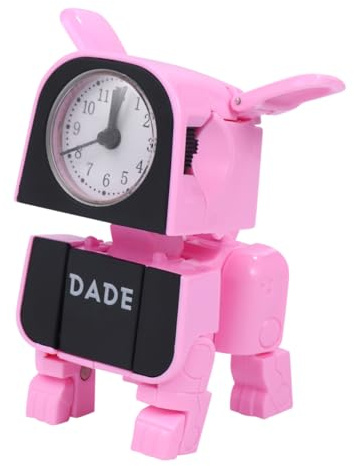 Cabilock Sveglia Creativa A Forma Di Robot Giocattolo Elettronico A Forma Di Cane Azionato Manualmente Per La Cameretta Dei Bambini