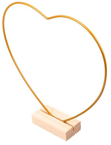 Garneck Ringe 1 Satz Kranz Kreis Blumen-Reifen-mittelstück Mit Ständer Goldene Creolen Traumfängerringe Kranzrahmen Reifen Zum Basteln Blumenring Mit Ständer Spitze Zubehör Holz