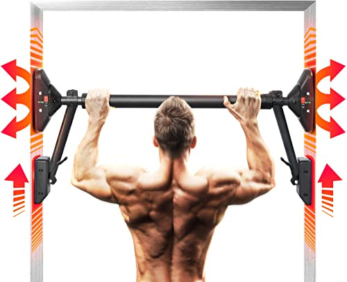 Klimmzugstange Türrahmen, Pull Up Bar, Oberkörper-Workout-Stange, Doppelte Sicherheitsverriegelung, Zwei-Wege-Unterstützung, Fitness-Krafttrainingsgerät