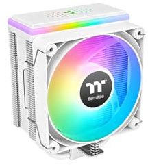 Thermaltake ASTRIA 400 ARGB CPU Kühler Weiß – Tower Luftkühler 120mm PWM, 6x6mm Direct Contact Heatpipes, 230W TDP, leise 26,8 dBA, 5V ARGB Sync, Intel LGA1851/1700, AMD AM5/AM4