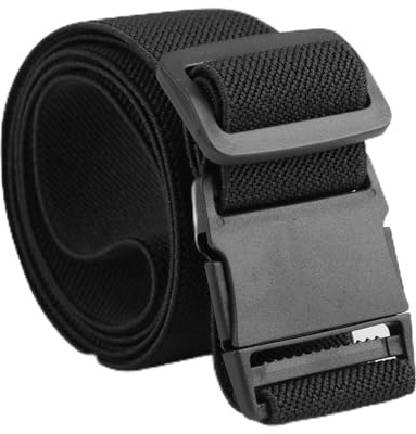YYCLIPY Ceinture de travail élastique extensible pour homme et femme, unisexe, sans métal, pour jeans, pantalon, marche, travail, maison, voyage (noir), Noir , taille unique