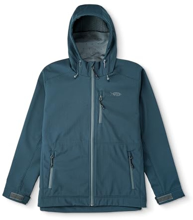 AFTCO Men's Reaper Windproof Softshell Jacket (US, Alpha, Large, Regular, Regular, Ink)